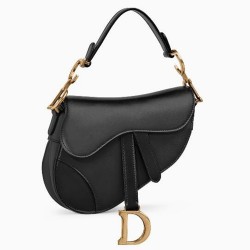 Dior Mini Saddle Bag In Black Calfskin TDBS25416