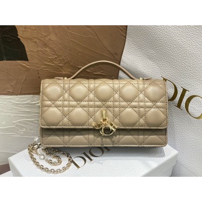 Dior Miss Dior Mini Bag In Beige Cannage Lambskin TDBS25303