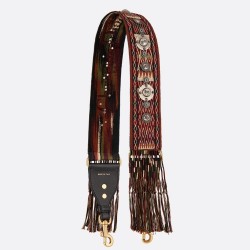 Dior Multi-coloured Canvas Fringed Shoulder Strap TDBS25506