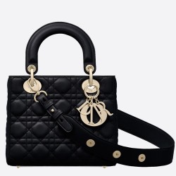 Dior My Lady Dior Bag In Black Lambskin TDBS25305