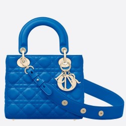 Dior My Lady Dior Bag In Blue Lambskin TDBS25306