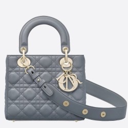 Dior My Lady Dior Bag In Grey Lambskin TDBS25308