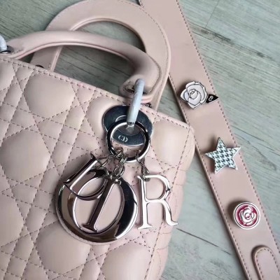 Dior My Lady Dior Bag In Pink Lambskin TDBS25309