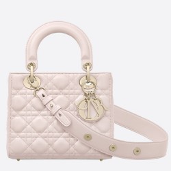 Dior My Lady Dior Bag In Pink Lambskin TDBS25309