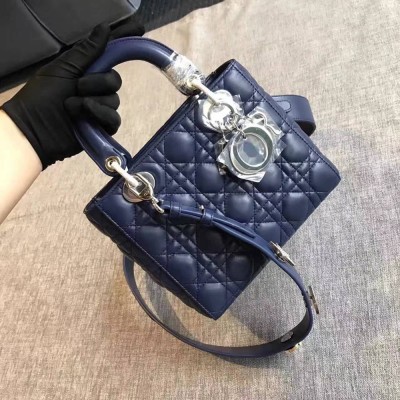 Dior My Lady Dior Bag In Sapphire Lambskin TDBS25311