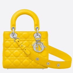 Dior My Lady Dior Bag In Yellow Lambskin TDBS25313