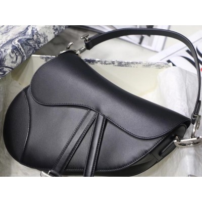 Dior Saddle Bag In Black Soft Calfskin TDBS25433