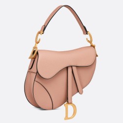 Dior Saddle Bag In Blush Grained Calfskin TDBS25441