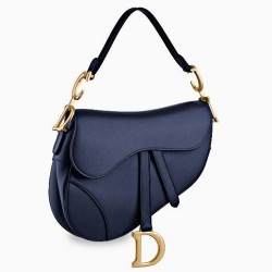 Dior Saddle Bag In Navy Blue Calfskin TDBS25458