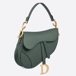 Dior Saddle Bag In Storm Blue Grained Calfskin TDBS25460