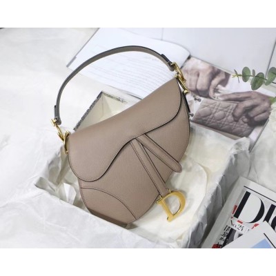 Dior Saddle Bag In Warm Taupe Grained Calfskin TDBS25461