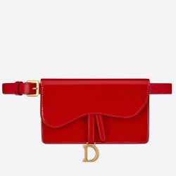 Dior Saddle Belt Bag In Red Patent Leather TDBS2786