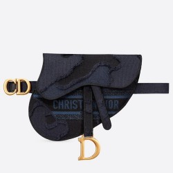 Dior Saddle Pouch Belt Bag In Blue Camouflage Canvas TDBS25466