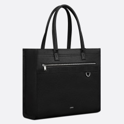 Dior Safari Tote Bag in Black Grained Calfskin TDBS25541