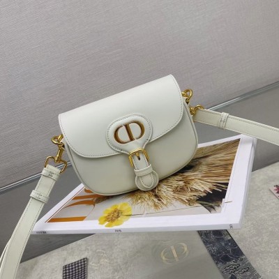 Dior Small Bobby Bag In White Calfskin TDBS2818