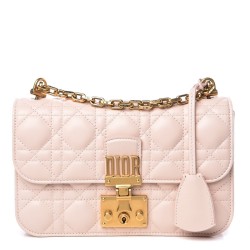 Dior Small Dioraddict Flap Bag In Pink Lambskin TDBS25083