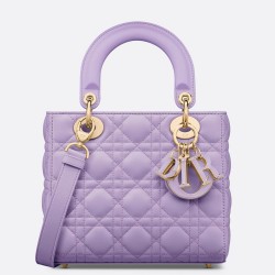 Dior Small Lady Dior Bag in Lilas Lambskin with Resin Charms TDBS25178