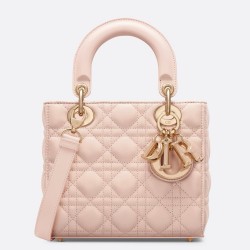 Dior Small Lady Dior Bag in Pink Lambskin with Resin Charms TDBS25179