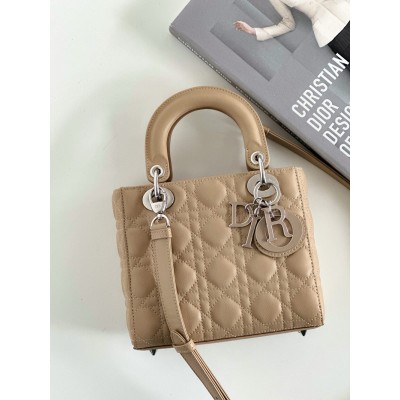 Dior Small Lady Dior My ABCDior Bag in Beige Cannage Lambskin TDBS25316