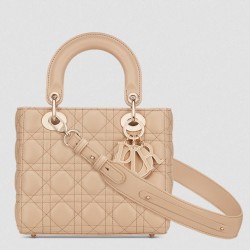 Dior Small Lady Dior My ABCDior Bag in Beige Cannage Lambskin TDBS25316