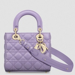 Dior Small Lady Dior My ABCDior Bag in Lilas Lambskin TDBS25320