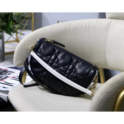 Dior Vibe Small Hobo Bag In Black Cannage Lambskin TDBS25071