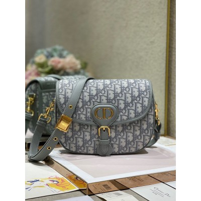 Dior Bobby Medium Bag In Grey Dior Oblique Jacquard