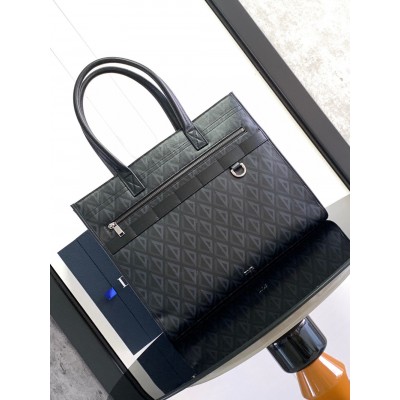 Dior Safari Tote Bag in Black CD Diamond Canvas