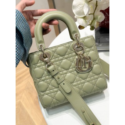 Dior Small Lady Dior My ABCDior Bag in Ethereal Green Lambskin