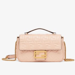 Fendi Baguette Chain Midi Bag In Powder Nappa Leather TDBS25600