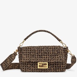 Fendi Baguette Medium Bag In Woven Strips TDBS25615