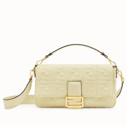 Fendi Beige FF Motif Large Baguette Bag TDBS25618