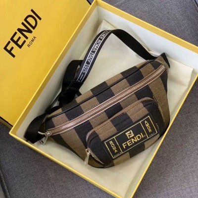 Fendi Belt Bag In Fabric With Pequin Striped Motif TDBS25651