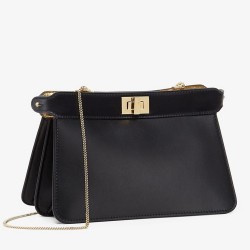 Fendi Black Peekaboo ISeeU Pochette Bag TDBS25728