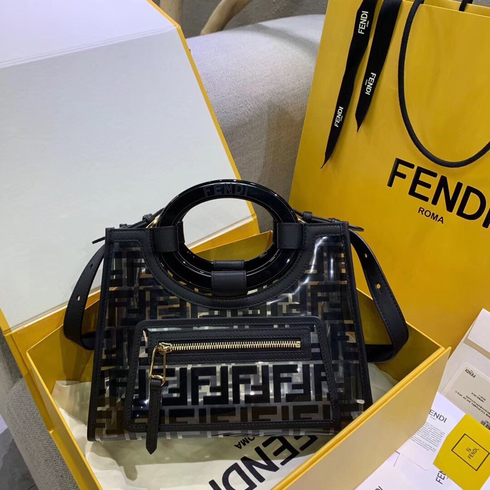 Fendi Black Small PU Runaway Shopper Bag TDBS25847