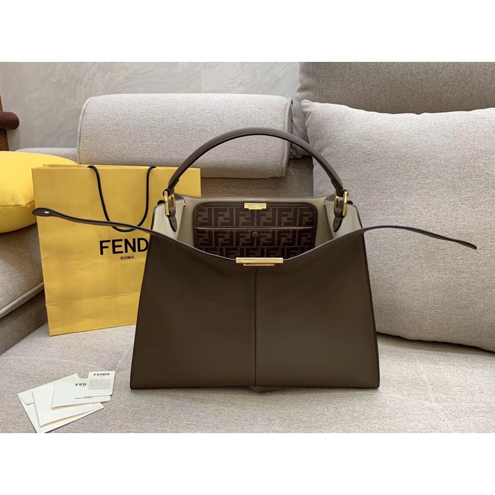 Fendi Brown Peekaboo X Lite Large Bag TDBS25801