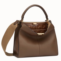 Fendi Brown Peekaboo X Lite Regular Bag TDBS25803