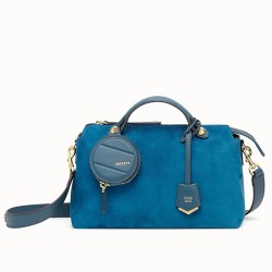 Fendi By The Way Medium Bag In Blue Suede TDBS25660