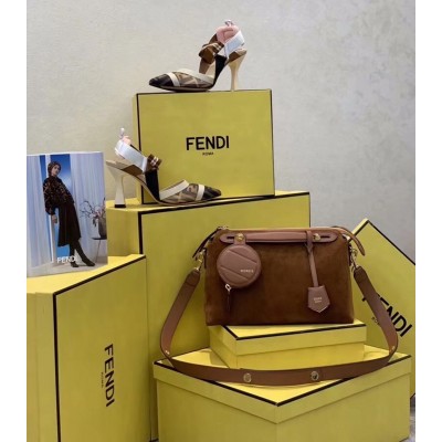 Fendi By The Way Medium Bag In Brown Suede TDBS25661