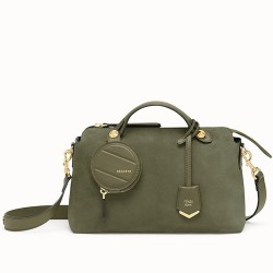 Fendi By The Way Medium Bag In Green Suede TDBS25665