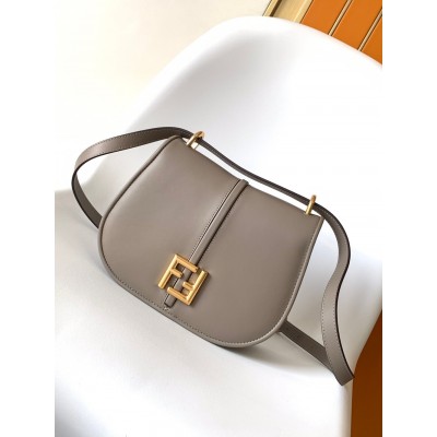 Fendi C'mon Medium Bag in Grey Calfskin TDBS25673