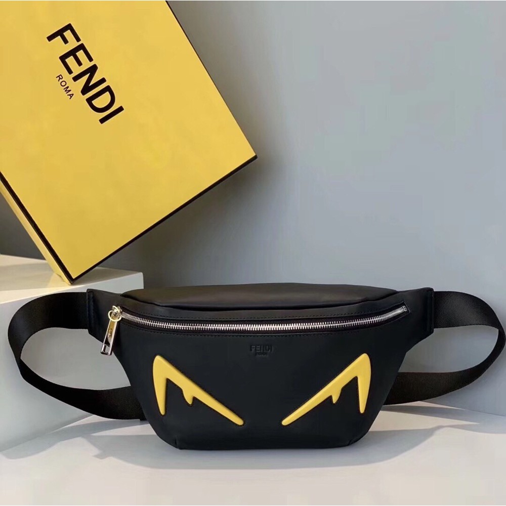 Fendi Diabolic Eyes Belt Bag In Black Calfskin TDBS25654