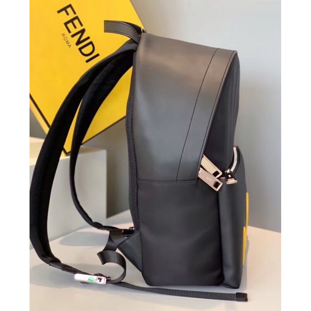 Fendi Diabolic Eyes Nylon And Leather Backpack TDBS25592