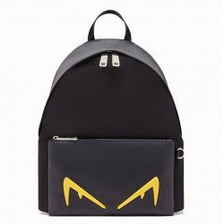 Fendi Diabolic Eyes Nylon And Leather Backpack TDBS25592