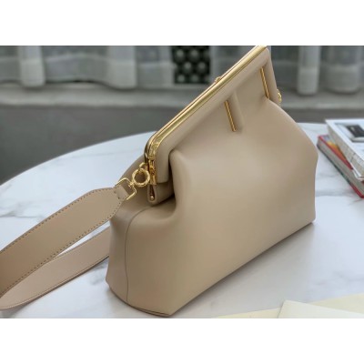 Fendi First Medium Bag In Beige Nappa Leather TDBS25679