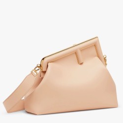 Fendi First Medium Bag In Powder Pink Nappa Leather TDBS25680