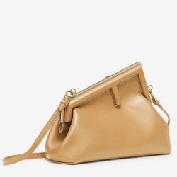 Fendi First Small Bag In Beige Nappa Leather TDBS25682