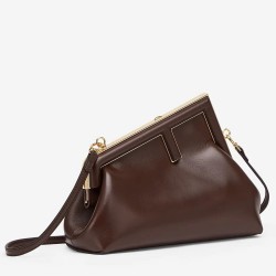 Fendi First Small Bag In Chocolate Nappa Leather TDBS25687