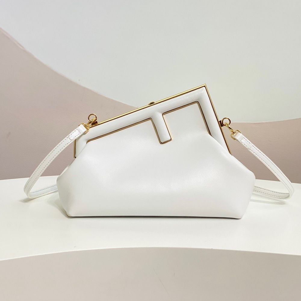 Fendi First Small Bag In White Nappa Leather TDBS25694