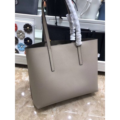 Fendi Grey Leather Logo Shopper Bag TDBS25869